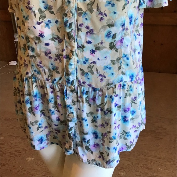 Caffe Marrakesh Button Up Floral Top - Picture 5 of 7